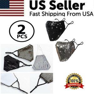 2-PC SEQUINE PARTY FASHION MASK